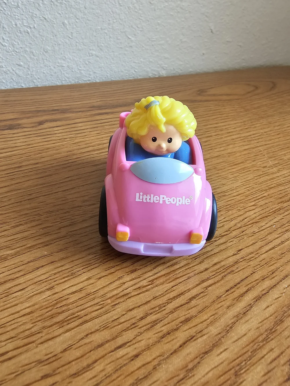 4/$10 Fisher Price Little People Wheelies Toy Car Pink 2009 Mattel
